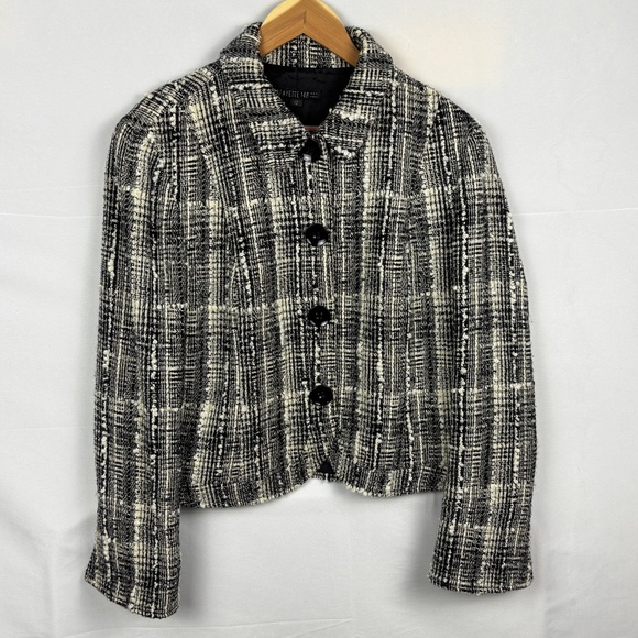 Lafayette 148 Women Wool Tweed Blazer Jacket Sz 12 Classic Office Business Luxe - Picture 1 of 11